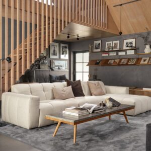 Scandinanian style interior. Chess Sofa with Chaise Lounge creates a luxury interior and comfort. SOUL Furniture Dublin