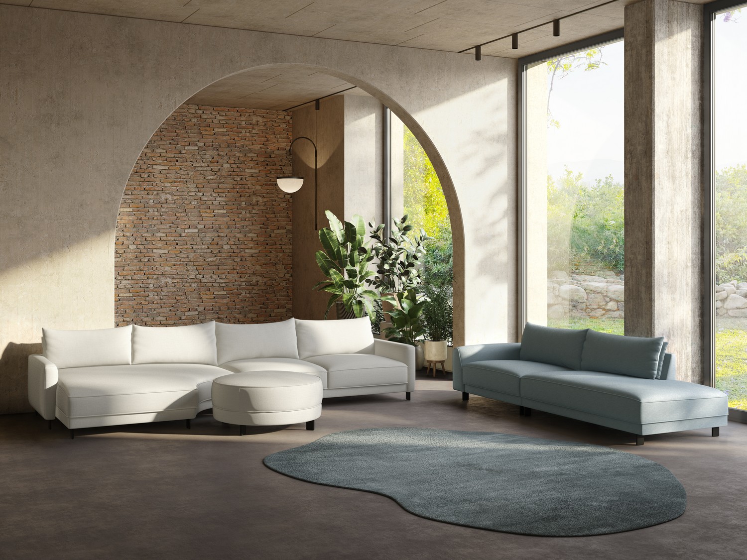 Simma sofa is versatile luxury piece of furniture. This sofa is customizable :lerge selection of fabrics and modular sofa. You can create a beautiful corner sofa . SOUL Furniture, Dublin