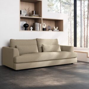 Alarge seat sofa: super comfortable ,relax in biege fabric fro SOUL Furniture near me Dublin