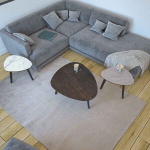 Galet coffee table oval shape top stunning and practical .Black metal legs makes table sturdy ,ceramic top in large selection and sizes SOUL Furniture Dublin