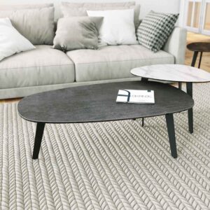 Galise modern ceramic coffee table with rounded edges. Beautiful and practical. SOUL Furniture Dublin