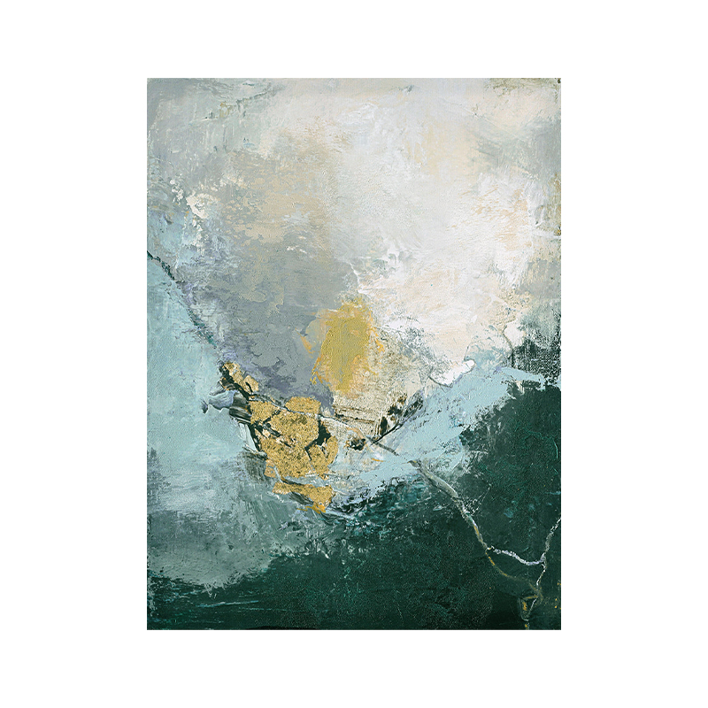 modern green abstract painting