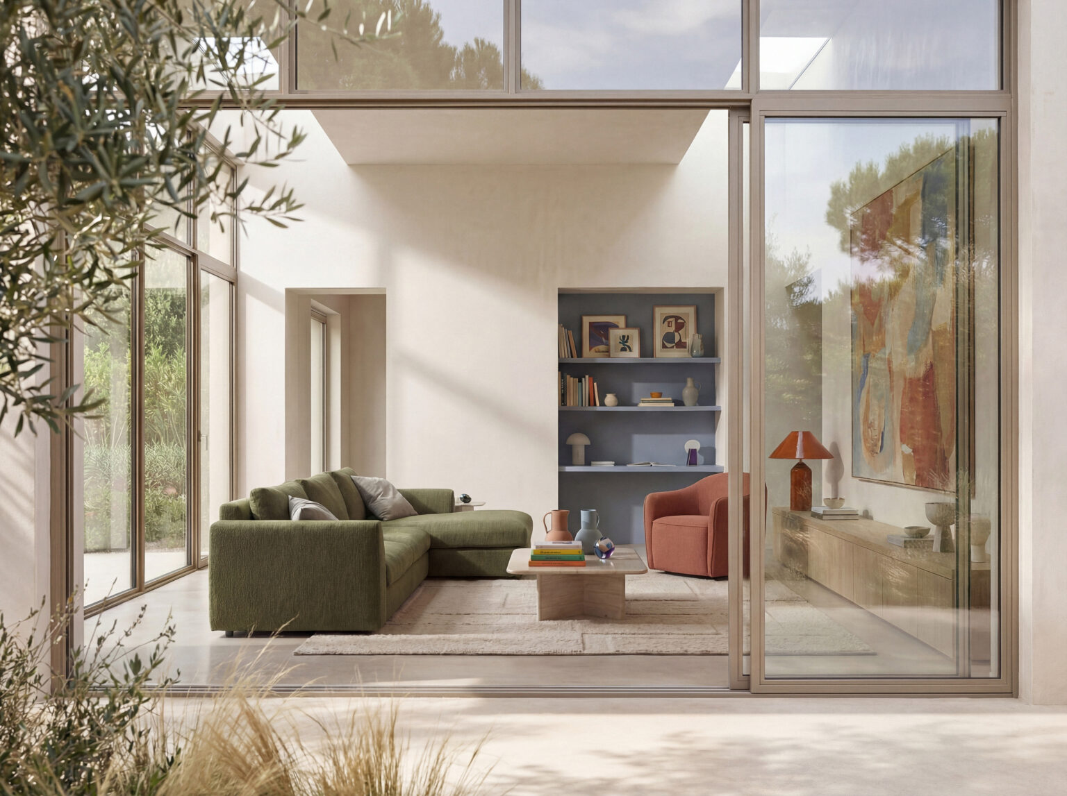 Custom_made furniture Large selection of finishes and sizes. Green modern sofa Furniture near me